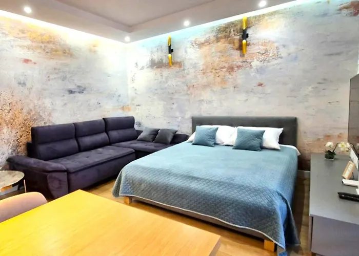 Apartament Luxury Blue Cascade Downtown Balcony Kraków