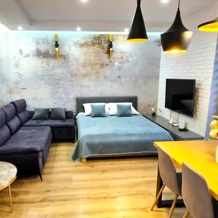 Luxury Blue Cascade Downtown Balcony דירה קרקוב