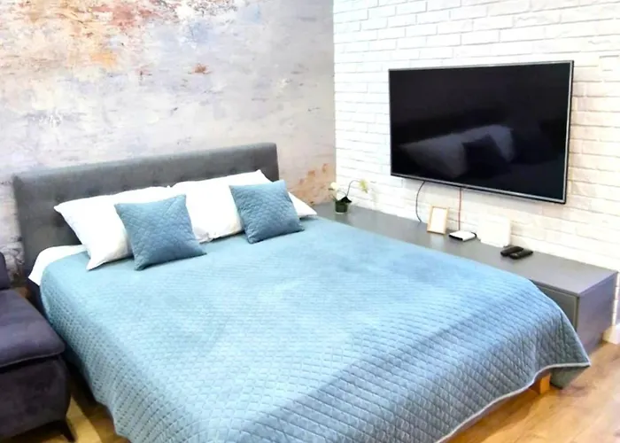 Luxury Blue Cascade Downtown Balcony Appartamento Cracovia